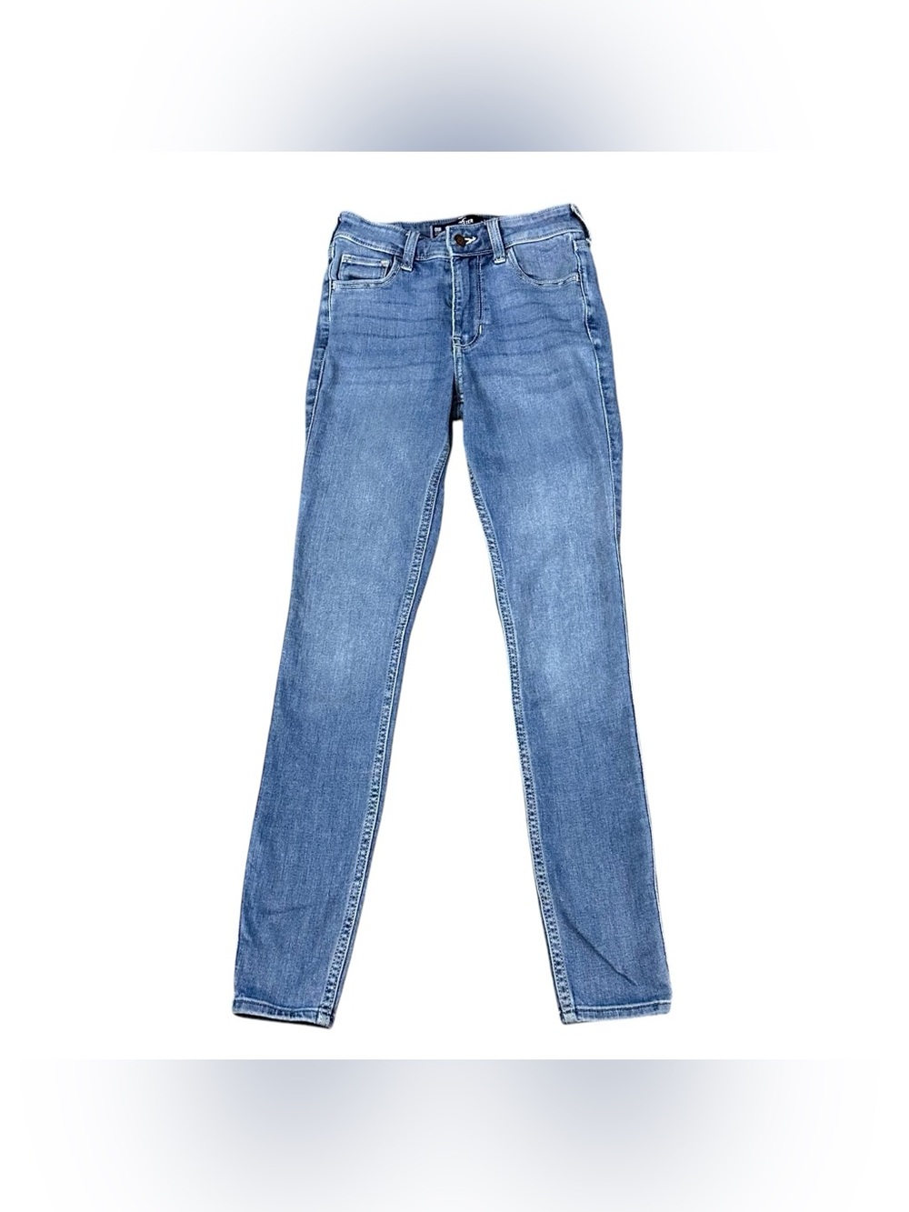 Hollister High-Rise Super Skinny Jeans Women’s 00R W24 Light Wash Stretch Denim